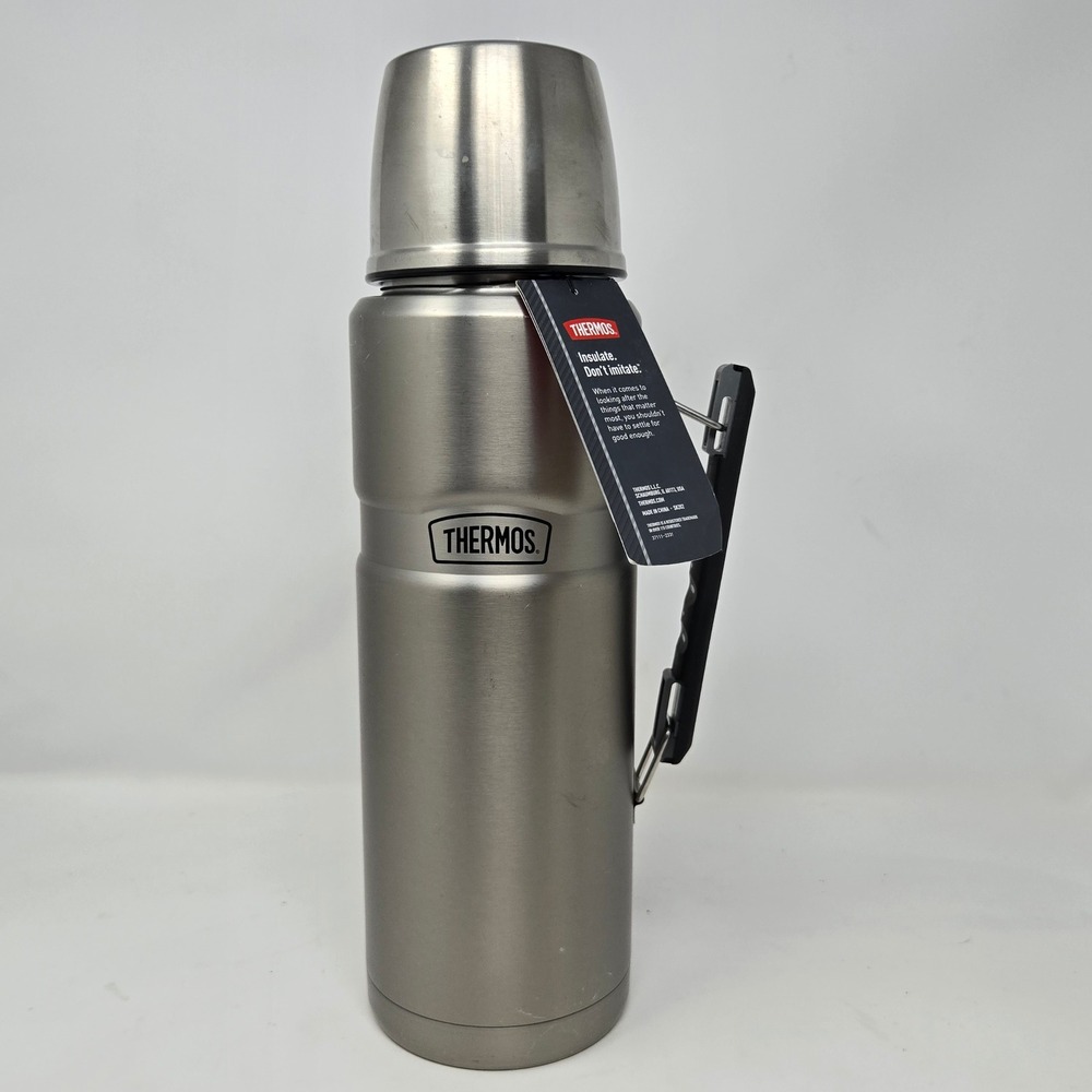 Thermos 68oz Vacuum Insulated Stainless Steel Beverage Bottle SK202 Silver 2L